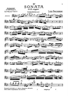 Sonata for Cello and Basso Continuo in A Major, G.4: parte Solo by Luigi Boccherini