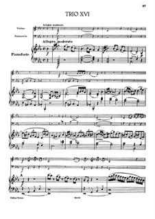 Piano Trio No.24 in E Flat Major, Hob.XV/11: Partitura completa by Joseph Haydn