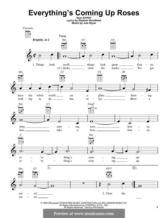 Everything's Coming Up Roses por J. Styne, S. Sondheim em músicaNeo