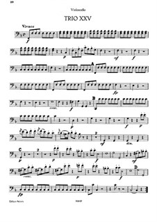 Piano Trio No.19 in F Major, Hob.XV/6: parte violoncelo by Joseph Haydn
