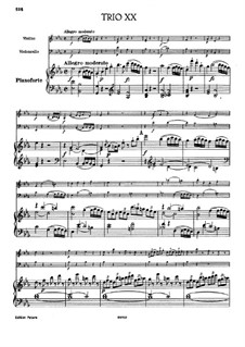 Piano Trio No.23 in E Flat Major, Hob.XV/10: Partitura completa by Joseph Haydn