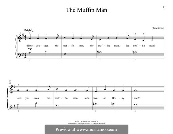 The Muffin Man: Para Piano by folklore