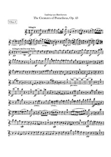 The Creatures of Prometheus, Op.43: Overture – oboes I, II parts by Ludwig van Beethoven