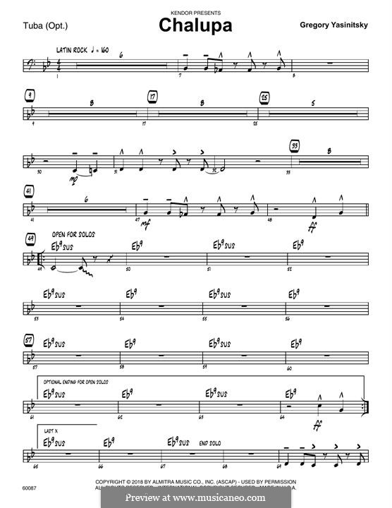 Chalupa: Tuba, partes by Gregory Yasinitsky