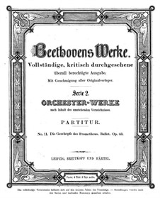 The Creatures of Prometheus, Op.43: abertura - partitura completa by Ludwig van Beethoven