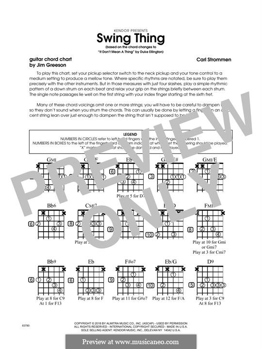 Swing Thing: Guitar Chord Chart part by Carl Strommen