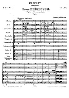 Concerto for Violin and Orchestra in D Major, Op.61: movimento I by Ludwig van Beethoven