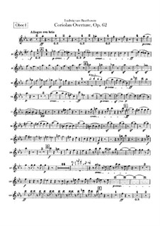 Ouvertüre Coriolan (Coriolanus Overture), Op.62: oboes parte I-II by Ludwig van Beethoven