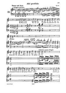 Ah! Perfido, Op.65: Partitura piano-vocal by Ludwig van Beethoven