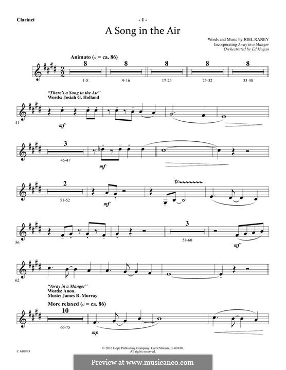 A Song in The Air: parte clarinete by Joel Raney