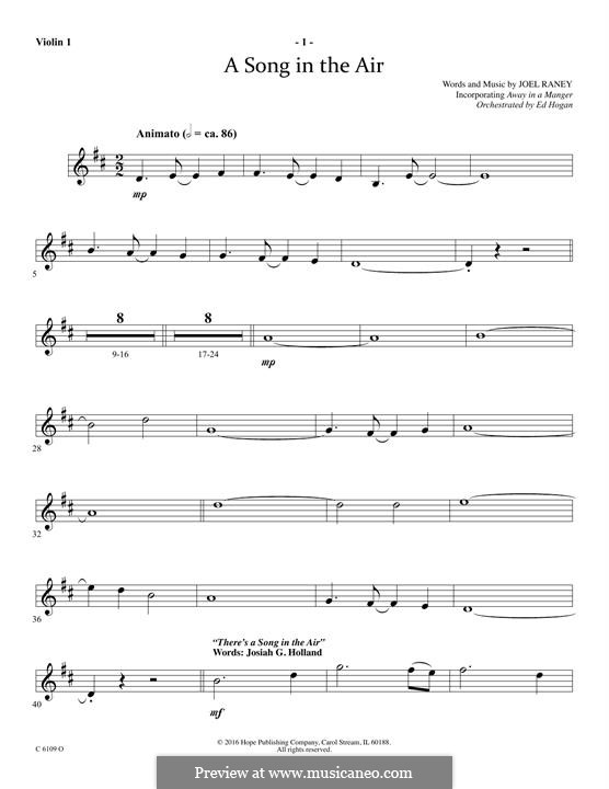 A Song in The Air: Violin 1 part by Joel Raney