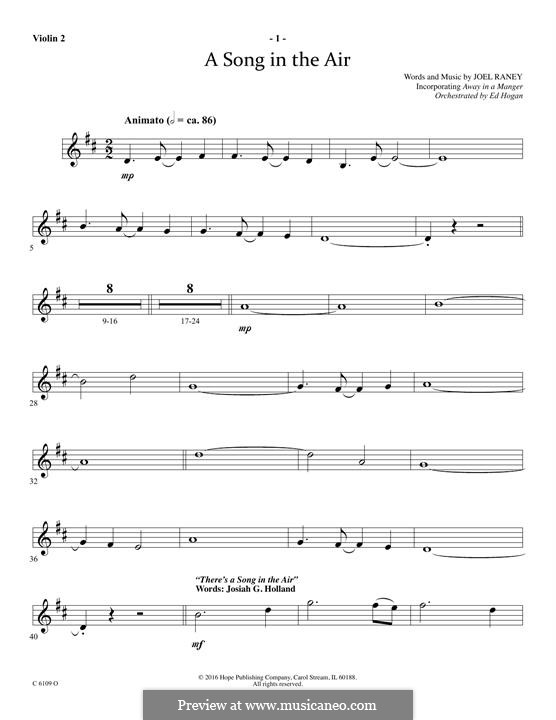 A Song in The Air: Violin 2 part by Joel Raney