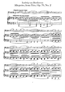 Trio for Violin, Cello and Piano No.6, Op.70 No.2: Movement III, for cello and piano by Ludwig van Beethoven