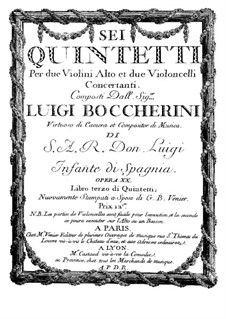 String Quintets, Op.13: Quintet No.1 in E Flat Major – viola part, G.277 by Luigi Boccherini