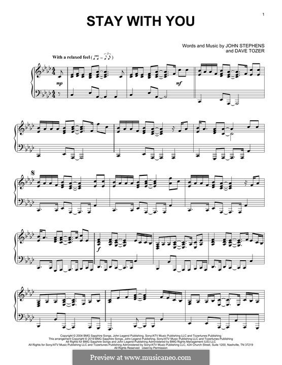 Stay with You (John Legend) por D. Tozer, J. Stephens em músicaNeo
