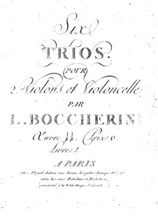 String Trios, G.116-118 Op.54: violino parte I by Luigi Boccherini