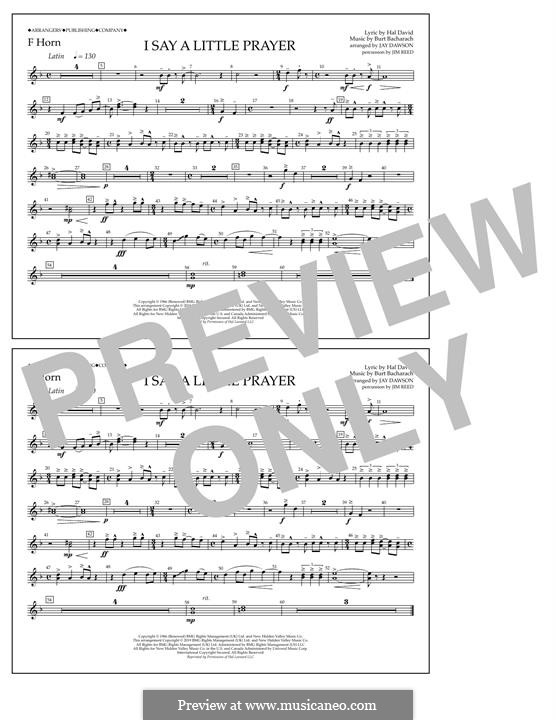 I Say a Little Prayer (arr. Jay Dawson) Aretha Franklin: F Horn part by Burt Bacharach