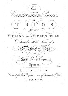 Six String Trios, Op.7 G.125-130: violino parte I by Luigi Boccherini