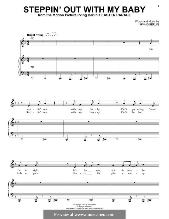 Steppin' Out with My Baby: For voice and piano (Tony Bennett) by Irving Berlin