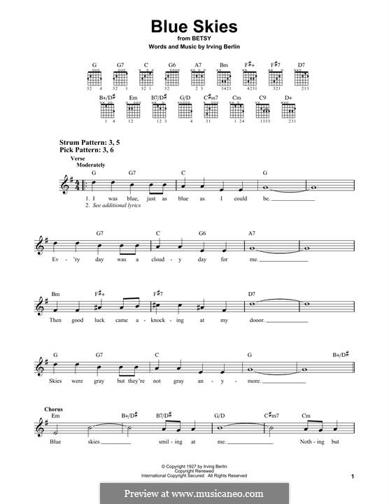 Blue Skies: Para Guitarra by Irving Berlin