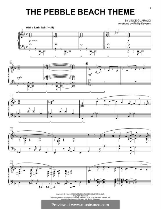 The Pebble Beach Theme: Para Piano by Vince Guaraldi