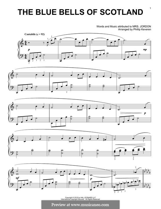 The Blue Bells of Scotland: Para Piano by folklore
