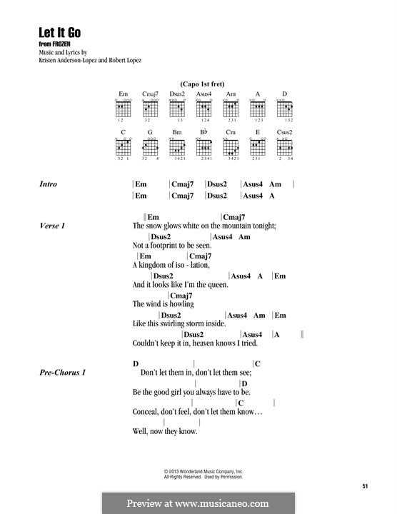 Instrumental version: Para Guitarra by Robert Lopez, Kristen Anderson-Lopez