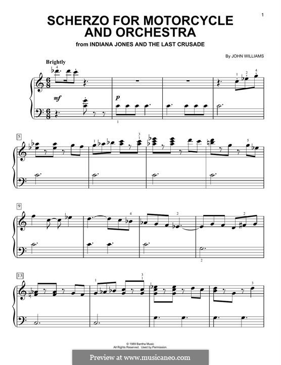 Scherzo for Motorcycle and Orchestra: Para Piano by John Williams