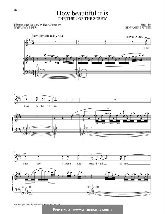 How beautiful it is (from The Turn Of The Screw): How beautiful it is (from The Turn Of The Screw) by Benjamin Britten