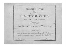 Pieces for Viola da gamba and Basso Continuo: Book I – basso continuo part by Louis de Caix d'Hervelois