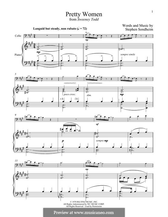 Pretty Women: para Violoncelo e piano by Stephen Sondheim
