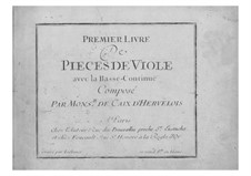 Pieces for Viola da gamba and Basso Continuo: Book I – viola da gamba part by Louis de Caix d'Hervelois