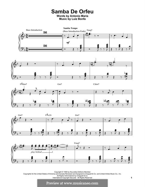 Samba De Orfeu: Para Piano by Vince Guaraldi
