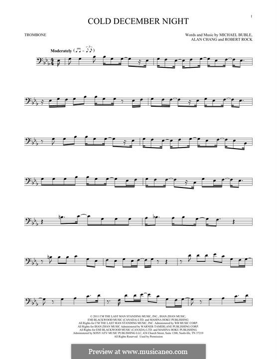 Cold December Night: para trombone by Alan Chang, Robert Rock