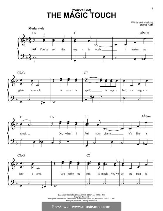 (You've Got) The Magic Touch (The Platters): Facil para o piano by Buck Ram