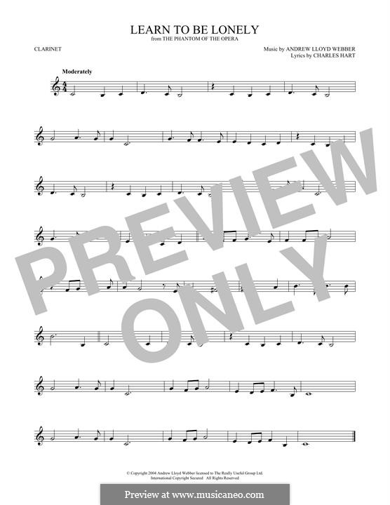 Learn to be Lonely: para clarinete by Andrew Lloyd Webber