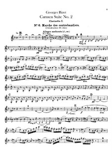 Second Suite: parte clarinetas by Georges Bizet