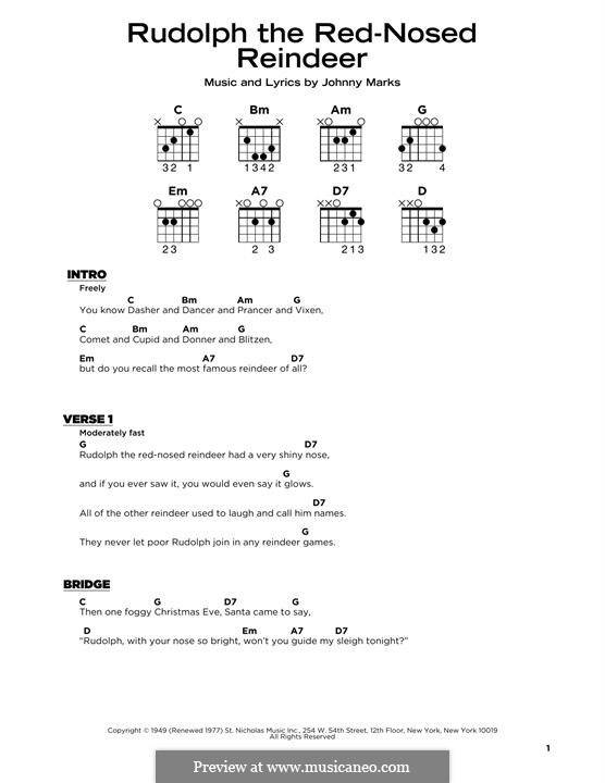 Rudolph the Red-Nosed Reindeer: Para Guitarra by Johnny Marks