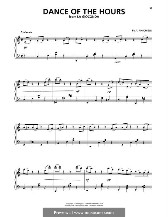 Dance of the Hours: Para Piano by Amilcare Ponchielli