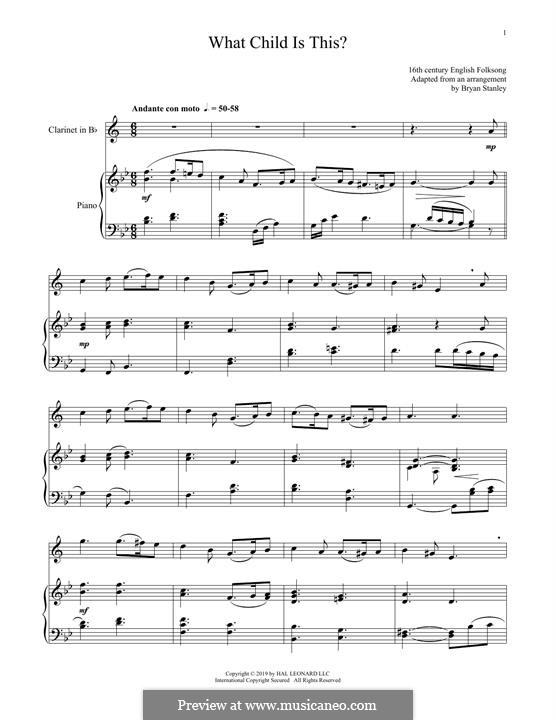 Two instruments version: para clarinete e piano by folklore
