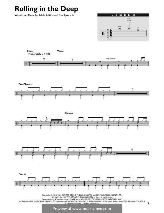 Instrumental version: Drum set by Adele, Paul Epworth