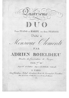 Duet No.4 for Harp and Piano: parte piano by Adrien Boieldieu