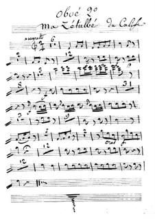Le calife de Bagdad: Ma Zetulbé – oboe II part by Adrien Boieldieu