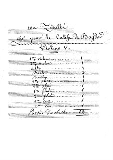 Le calife de Bagdad: Ma Zetulbé – violin I part by Adrien Boieldieu