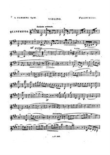 Piano Quintet No.2, Op.31: parte do violino by Louise Farrenc