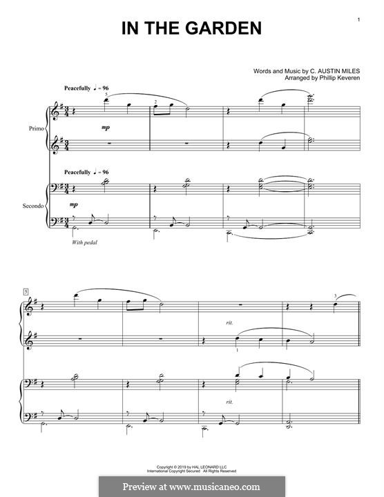 In the Garden: Para Piano by Charles Austin Miles