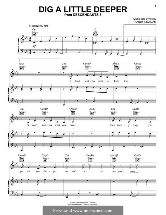 Dig a Little Deeper: Para vocais e piano (ou Guitarra) by Randy Newman