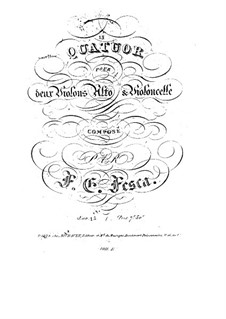 String Quartet in D Minor, Op.12: Quarteto de cordas em D menor by Friedrich Fesca