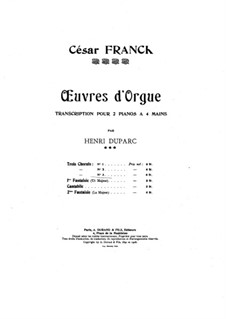 Three Chorales: Chorale No.3 in A Minor, for two pianos four hands, FWV 40 by César Franck