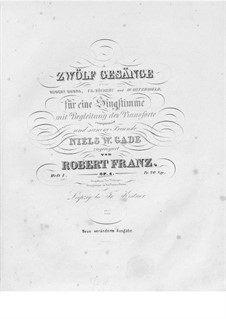 Twelve Songs, Op.4: livro I by Robert Franz
